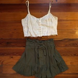 TopShop Embroidered Crop Top